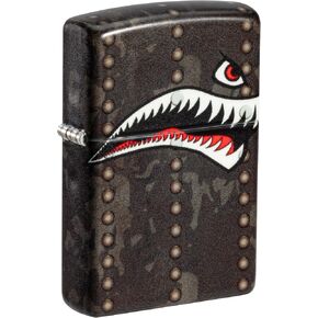 Zippo Lighter: Fighter Plane Nose Art, Shark Teeth - 540 Color 81434