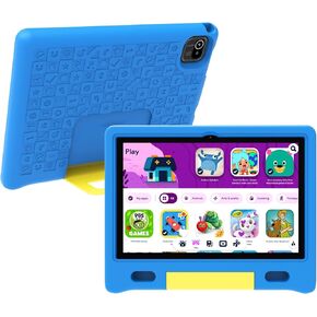 Android 13 Kids Tablets, 10.1 inch Tablet for Kids, with 1280 * 800 IPS HD Touchscreen, 32GB ROM, 2GB RAM, Dual Camera, 5000mAh Battery, Parental Control, Wifi & Bluetooth, Gifts for Children (Blue)