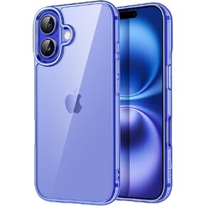 JETech Case for iPhone 16 6.1-Inch, Non-Yellowing Shockproof Phone Bumper Cover, Anti-Scratch Clear Back (Clear)