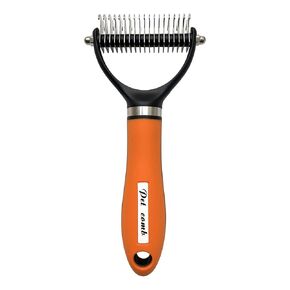 Dog Brush for Shedding - Reduce Dog Hair with Our Dog Brush, dog hair brush, deshedding dog brush, long hair dog brush(Orange Set)
