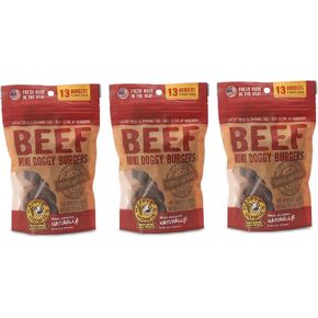 Happy Howie's Natural Dog Treats - Healthy Dog Treats & Training Tool, Made with Real Beef & Natural Ingredients, Made in The USA, Hormone Free - Beef Sausage Links (3 Pack, 13 in Each)