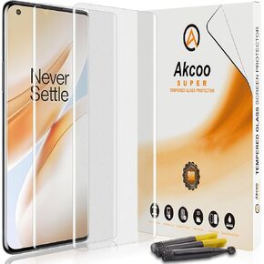for OnePlus 8 Pro Matte Screen Protector -2 Pack, AG Tempered Glass (UV Set), Anti Glare, Anti-Fingerprint,Scratch Repair,Edge to Edge Full Protection