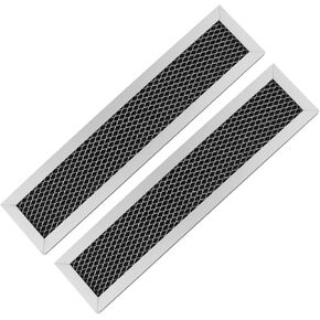 2 Pack JX81D Microwave Charcoal Filter for GE WB02X10943 WB2X10943 WB02X33146 WB06X10807 WB02X35607 Microwave Charcoal Filter Replacement 11"L. x 2.65"W