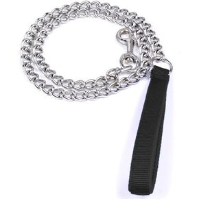 Heavy Duty Dog Chain Leash, Metal Dog Leashes for Medium and Large Dogs (Red, 6ft. x 3.0mm)