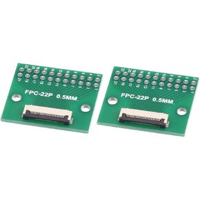 MECCANIXITY FFC FPC PCB Converter Board 22 Pin 0.5mm Pitch to DIP 2.54mm Single Side for LCD 3D Printer Camera DVD TV Laptop Pack of 2