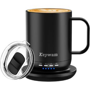 Self Heating Coffee Mug 16oz, Smart Temperature Control Coffee Mug, Hot Up to 149℉ with 180 Min Battery Life - Touch & App Controlled Coffee Mug, Birthday Gifts for Women and Men