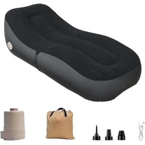 Baiao Inflatable Lounger Air Sofa, Portable Auto Inflatable Couch, Lazy Lounger Chair with Self-Inflate Pump, Camping Sofa Bed for Outdoor Picnics Hiking Beach Home Park Travel and Indoor Home