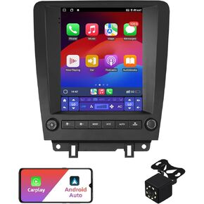 2+32G Android 12 Double Din Car Stereo for Ford Mustang 2010-2014 with 9.7 Inch Touchscreen Radio Built-in Wireless Carplay/Android Auto/GPS/Bluetooth/FM/AUX-in/Steering Wheel Controls/Backup Camera