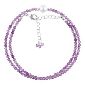 Mother's Day Gifts Natural Burmese Ruby Gemstone Choker Necklace, Shell Pearl Beads, Handmade Jewelry, Healing Stones & Crystals, Silver Plated Chain, July Birthstone, Gifts for Women, 18inch