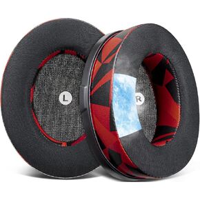 SOULWIT Cooling-Gel Replacement Earpads for Audeze Penrose/Penrose X/Mobius, Ear Pads for HyperX Cloud Orbit/Orbit S Headphones, Cushions with Durable Ice Silk Fabric, Noise Isolation Foam-Black
