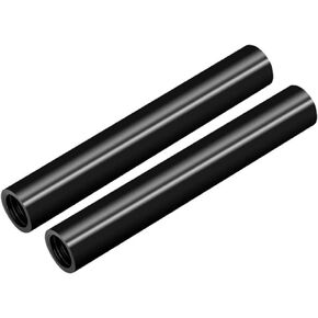 ANNTERY 15mm Camera Rods Aluminum Alloy 10Inch Black 15mm Rail Rod Pack of 2-A012