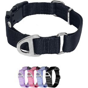 Rttochfy Martingale Collar for Dogs, Adjustable Nylon Dog Collar with Quick Release Buckle, No Choke Dog Training Collar for Small Medium Large Dogs (Purple, M)