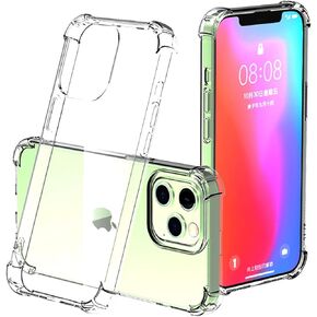 جراب شفاف لهاتف iPhone 15 Pro Max، شفاف [حماية من السقوط من الدرجة العسكرية] ممتص للصدمات رفيع، شفاف كريستالي