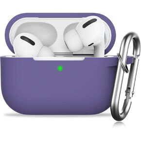 for AirPods Pro(2nd Generation/1st Generation) Case, Protective Silicone Cover with Keychain, Compatible with AirPods Pro 2, Black