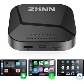 Android 13 Wireless Carplay AI Box, 4+64G Smart AI Box Carplay Streaming Box Car AI Box, Support SIM/TF Card, for OEM Wired CarPlay/Android Auto Cars