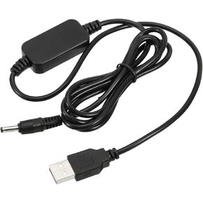 YOKIVE DC 5V to DC 9V USB Step Up Voltage Converter, Power Cable with DC Jack 3.5mm x 1.35mm, Great for Routers,Camera, Car Driving Recorder (Black, 9W 2A)