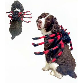 Dog Halloween Costumes,Spider Halloween Dog Costume for Small Medium Dogs, Funny Puppy Pet Halloween Costumes for Cat Dog Halloween Party Cosplay Accessories Spider Decoration,Black