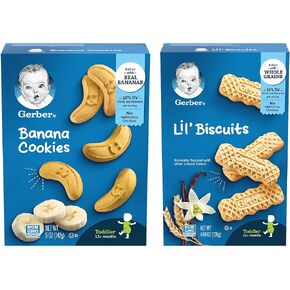 Gerber Graduates Banana Cookies & Vanilla Wheat Lil Biscuits Combo Pack
