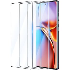 3 Pack Screen Protector for Motorola Moto Edge+ Plus 2023 6.67 inch, 3D Curved Tempered Glass Film Anti Scratch, 9H Hardness, HD Clear, Case Friendly