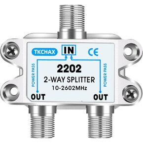 Coaxial Cable Splitter,Support 10-2602MHz,RG6 RG59 Coax Compatible,Work with MoCA2.5 and MoCA3.0, CATV, Satellite TV, Antenna, HDTV and High Speed Internet (6 Way Coaxial Cable Splitter)