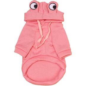 Dog Hoodies for Small Dogs Puppy Chihuahua Yorkie Sweatshirt with Eye Hood (Small, Green Frog)