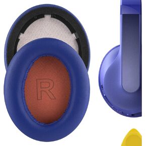 Geekria QuickFit Replacement Ear Pads for Anker Soundcore Life Q10, Q10, Life 2 NEO BT Headphones Ear Cushions, Headset Earpads, Ear Cups Cover Repair Parts (Blue/Orange)