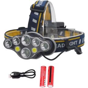 60000LM 8 LED Headlamp - Waterproof, 8 Modes, Red Light, Perfect for Camping & Outdoor Activities - Black, GEARUPHEADLAMP2024