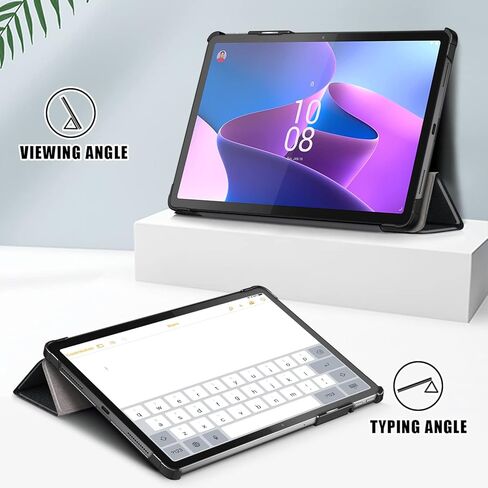 حافظة جيلينت لجهاز لينوفو تاب P11 2021، حافظة قابلة للطي رفيعة للغاية من جلد البولي يوريثان الذكي مع حامل لجهاز لينوفو تاب P11 TB-J606F إصدار 2021 باللون الأسود in Kuwait