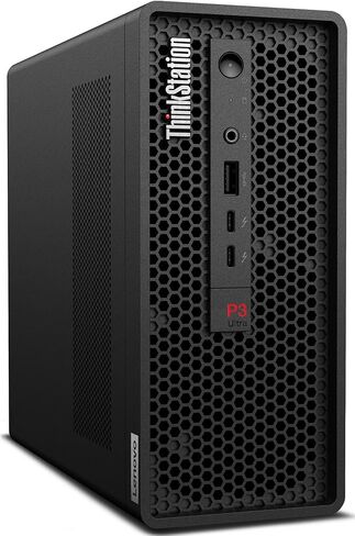 كمبيوتر مكتبي صغير الحجم Lenovo ThinkStation P3 Ultra Small Form Factor Workstation (Intel i9-13900 vPro 24-Core، 64GB DDR5 4000MHz RAM، 4TB PCIe SSD، T400، WiFi، Bluetooth، Raven Black، Win 11 Pro) in Saudi Arabia