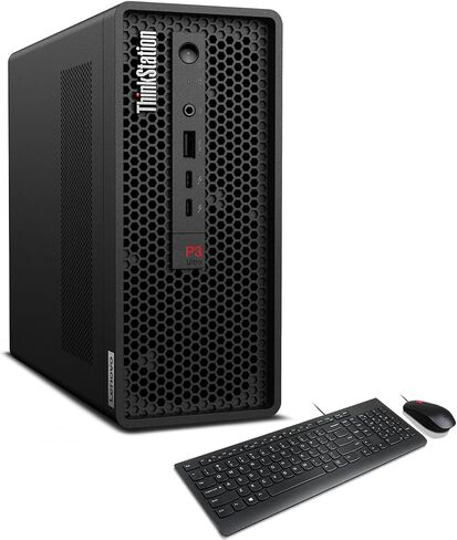 كمبيوتر مكتبي صغير الحجم Lenovo ThinkStation P3 Ultra Small Form Factor Workstation (Intel i9-13900 vPro 24-Core، 64GB DDR5 4000MHz RAM، 4TB PCIe SSD، T400، WiFi، Bluetooth، Raven Black، Win 11 Pro) in Saudi Arabia
