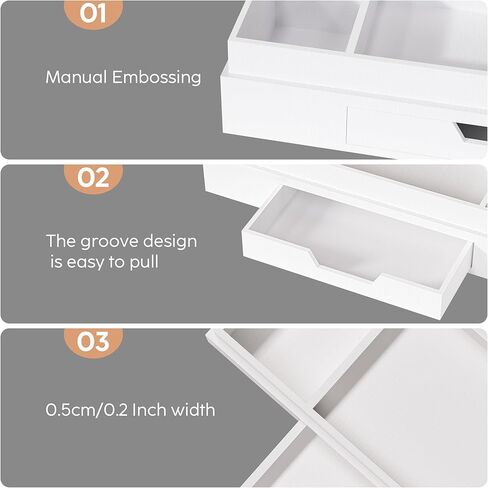 JiaWei Black Desk Organization and Accessories, Office Supplies storage with Drawer. Mail organizer 16.5×8.6×4.4 inches Cardboard Desktop organizer. in Saudi Arabia
