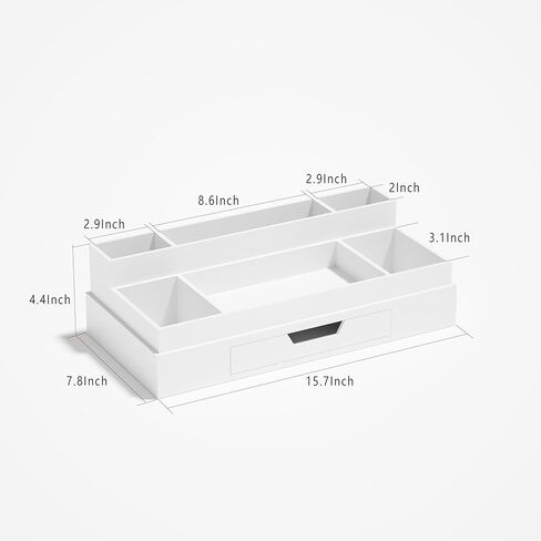 JiaWei Black Desk Organization and Accessories, Office Supplies storage with Drawer. Mail organizer 16.5×8.6×4.4 inches Cardboard Desktop organizer. in Saudi Arabia
