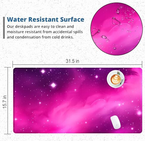 Large Extended Gaming Mouse Pad with Stitched Edges,Black 3D Design XL Desk Pad Mouse Pads for Desk,Waterproof Computer Keyboard Mat Mousepad with Non-Slip Base for Esports Pros/Gamer/Desktop/Office in Saudi Arabia
