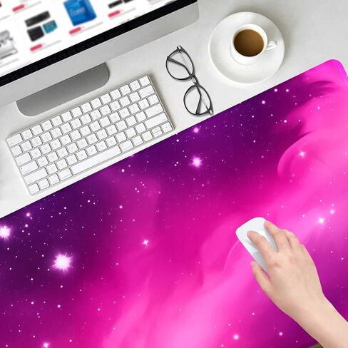 Large Extended Gaming Mouse Pad with Stitched Edges,Black 3D Design XL Desk Pad Mouse Pads for Desk,Waterproof Computer Keyboard Mat Mousepad with Non-Slip Base for Esports Pros/Gamer/Desktop/Office in Saudi Arabia