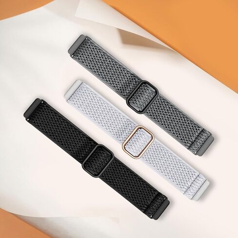 مجموعة Maledan مكونة من 3 حلقات منفردة قابلة للتمدد متوافقة مع سوار Fitbit Versa 2 للنساء والرجال، سوار ساعة بديل رياضي من النايلون الناعم Versa 2 لساعة Fitbit Versa 2/Versa Lite، أسود/أخضر/رمادي in Kuwait