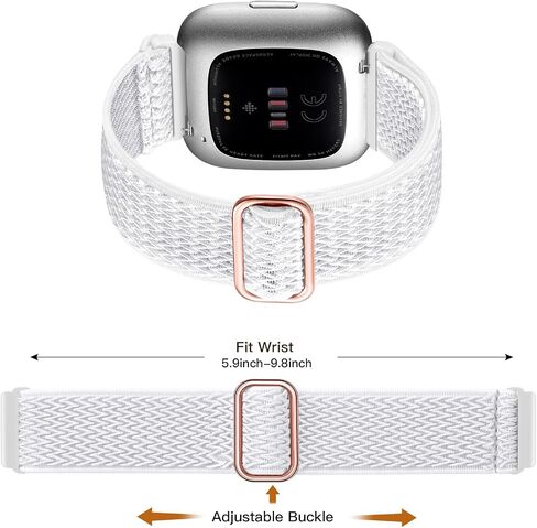 مجموعة Maledan مكونة من 3 حلقات منفردة قابلة للتمدد متوافقة مع سوار Fitbit Versa 2 للنساء والرجال، سوار ساعة بديل رياضي من النايلون الناعم Versa 2 لساعة Fitbit Versa 2/Versa Lite، أسود/أخضر/رمادي in Kuwait
