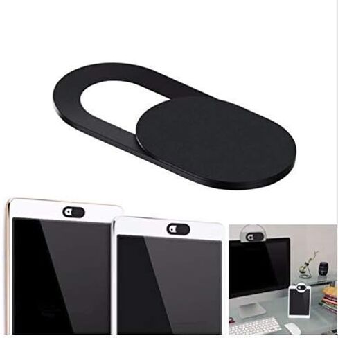Ultra-Slim Laptop Camera Cover Slide | 0.03 Inch Thick | Upholds Digital Privacy | Compatible with Mobiles, Tablets, Desktops & Laptops | Classic Black - 3 Pack in Saudi Arabia