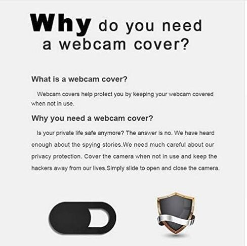 Ultra-Slim Laptop Camera Cover Slide | 0.03 Inch Thick | Upholds Digital Privacy | Compatible with Mobiles, Tablets, Desktops & Laptops | Classic Black - 3 Pack in Saudi Arabia