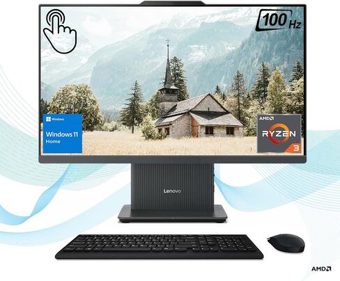 Lenovo أحدث IdeaCentre Business الكل في واحد، شاشة لمس FHD مقاس 23.8 بوصة 100 هرتز، معالج AMD، ذاكرة الوصول العشوائي DDR5 سعة 32 جيجابايت، SSD 2 تيرابايت، قاعدة شحن لاسلكية، لوحة مفاتيح وماوس لاسلكي، HDMI، Wi-Fi 6، Windows 11 Home in Saudi Arabia