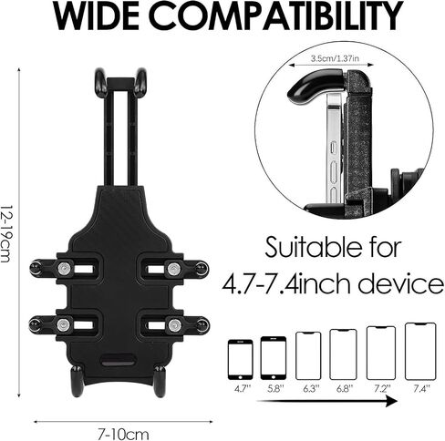 حامل هاتف AceTaken Drill-Down متوافق مع هواتف Samsung Galaxy S24 S23 S22 وiPhone 15 pro Max 14 13 12 11 (طول 5.5 بوصة) in Kuwait