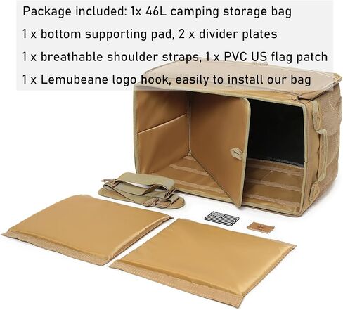 Tactical Camping Storage Bag Utility Tote Bag Camping Kitchen Organizer with Axe Holder & Shoulder Strap in Kuwait