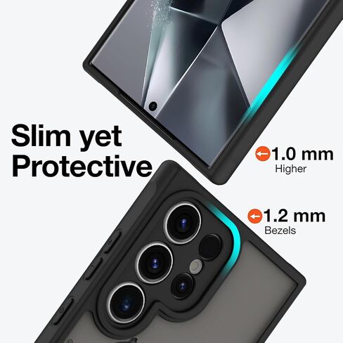OOK Magnetic for Samsung Galaxy S24 Ultra Case [12FT Military Grade Drop Tested] [Compatible with MagSafe] Protective Full Body Protection Phone Case for S24 Ultra Case, Black Wild Flower in Kuwait