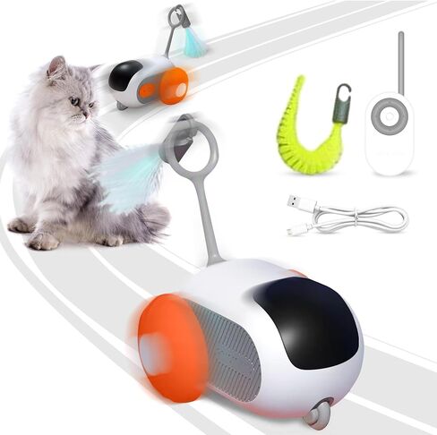 PawPetsLove - ألعاب فأرة تفاعلية روبوتية للقطط الداخلية، ألعاب تمرين لجميع السلالات، تنزلق بسهولة على السجاد وعلى الحبال (قابلة لإعادة الشحن) in Saudi Arabia