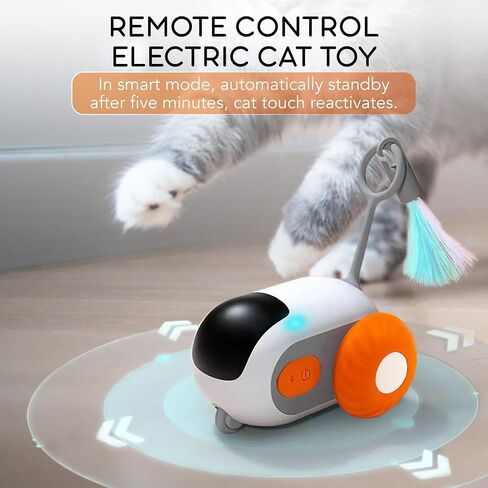 PawPetsLove - ألعاب فأرة تفاعلية روبوتية للقطط الداخلية، ألعاب تمرين لجميع السلالات، تنزلق بسهولة على السجاد وعلى الحبال (قابلة لإعادة الشحن) in Saudi Arabia