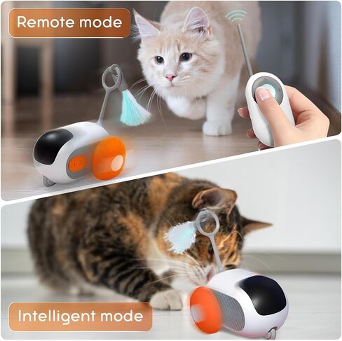 PawPetsLove - ألعاب فأرة تفاعلية روبوتية للقطط الداخلية، ألعاب تمرين لجميع السلالات، تنزلق بسهولة على السجاد وعلى الحبال (قابلة لإعادة الشحن) in Saudi Arabia
