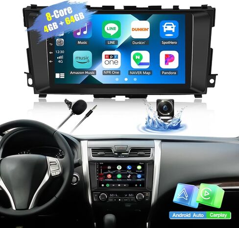 4G+64G 8-Core ستيريو سيارة لـ 2013-2018 Nissan Altima Radio مع CarPlay اللاسلكي Android Auto Android 13 راديو 9 بوصة IPS شاشة لمس راديو السيارة مع DSP GPS FM بلوتوث 5.0 AHD وحدة رأس الكاميرا الاحتياطية in Saudi Arabia