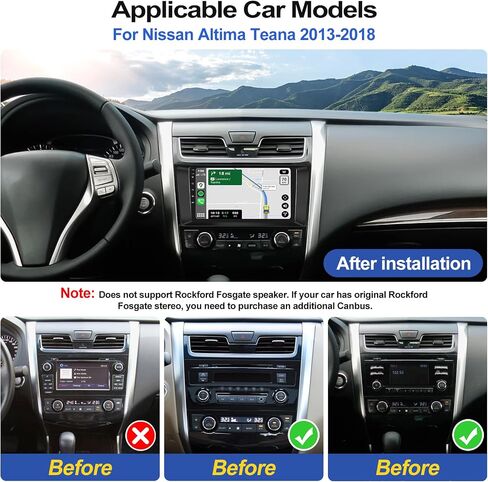 4G+64G 8-Core ستيريو سيارة لـ 2013-2018 Nissan Altima Radio مع CarPlay اللاسلكي Android Auto Android 13 راديو 9 بوصة IPS شاشة لمس راديو السيارة مع DSP GPS FM بلوتوث 5.0 AHD وحدة رأس الكاميرا الاحتياطية in Saudi Arabia