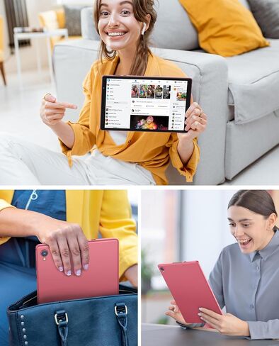 تابلت أندرويد 12 مقاس 10.1 بوصة، ذاكرة وصول عشوائي 32 جيجابايت وبطاقة SD سعة 256 جيجابايت قابلة للتوسيع، بطارية 6000 مللي أمبير في الساعة، واي فاي 2.4 جيجا، شاشة لمس IPS HD مزدوجة الكاميرا، جهاز لوحي أندرويد (وردي) in Saudi Arabia