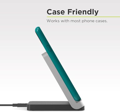 لوحة شحن لاسلكية سريعة PureGear 10W مع مسند، حامل شحن لاسلكي معتمد من Qi لأجهزة iPhone 11، 11 Pro، 11 Pro Max، SE،Xs Max، XR،XS، Galaxy S22، S21، S20، S10، S9 والمزيد من الأجهزة التي تدعم Qi in Kuwait