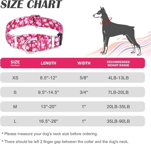 Hikiko Martingale Collar for Dogs with No Buckle Floral Daisy Dog Collar Soft Nylon No Pull Dog Collars for Small Dogs,Green Flower,S in Saudi Arabia